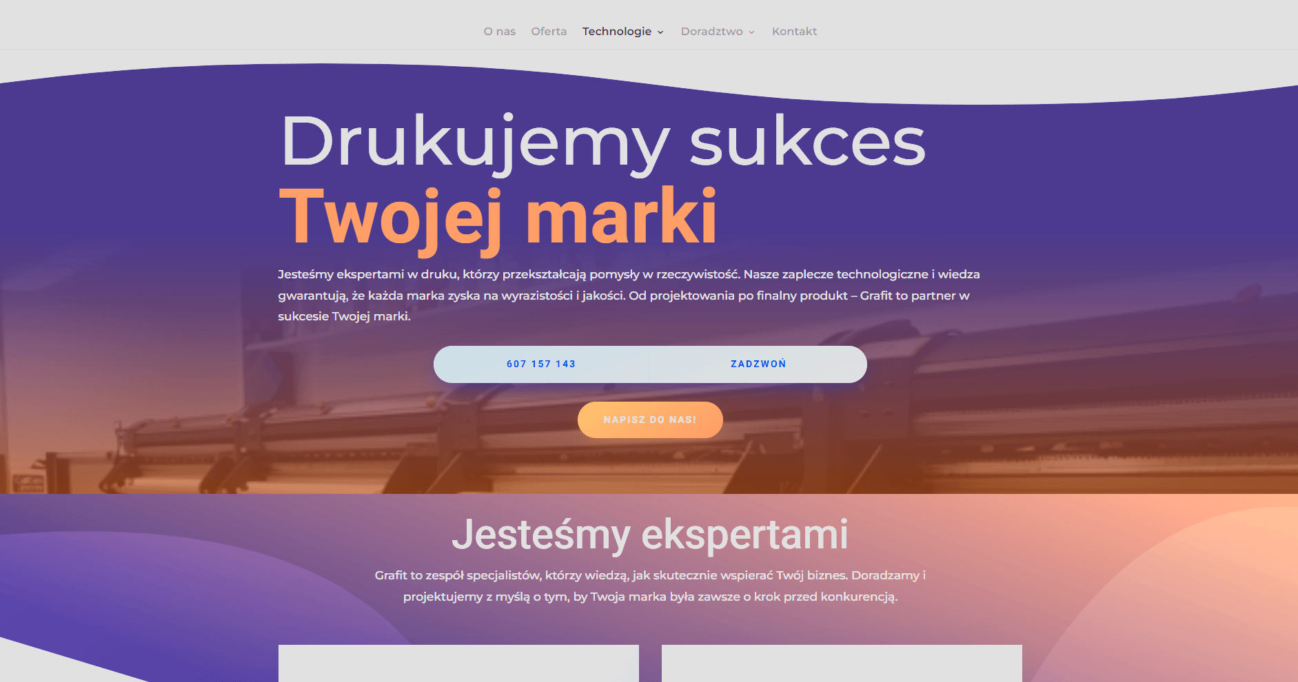 Podgląd realizacji strony internetowej Grafit24